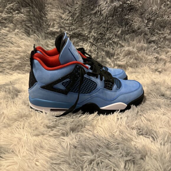 Used Jordan 4 Retro Travis Scott Cactus Jack Mens Size 12 - Picture 3 of 6